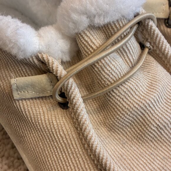 NWOT Women's Corduroy Faux Fur Slip-On Shoe Loafer Size 7 - Picture 6 of 7